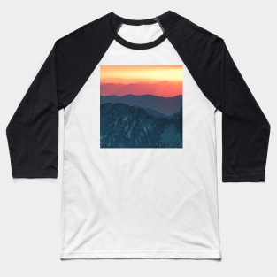 Sunset and The Mountains, Adventure is Calling, Cool Outdoors Art Baseball T-Shirt